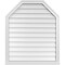 Ekena Millwork Octagonal Top Surface Mount PVC Gable Vent w/ 2"W x 2"P Brickmould Sill Frame, 32"W x 38"H GVPOT32X3803SN - alternate 1